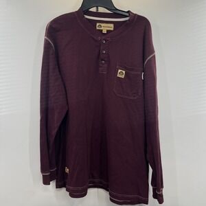 Workweya CAT 2 FR Maroon Long Sleeve Work Shirt Size 2XL XXL Flame Resistant